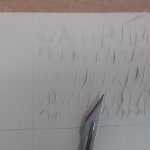 Cutting texture in part of a test plate